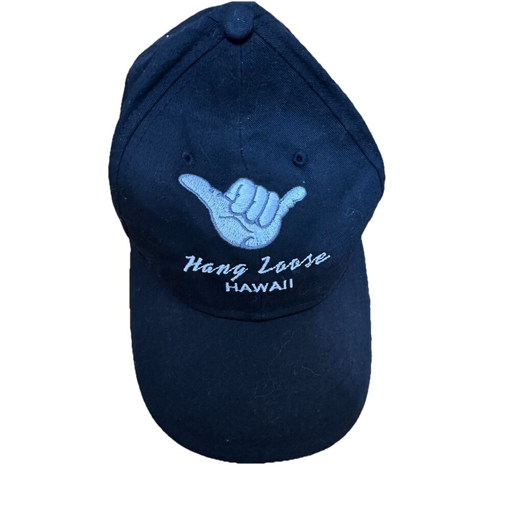 HAWAII Hang Loose Cap Black Strap Back Surfware Hawaiian Classics Hat